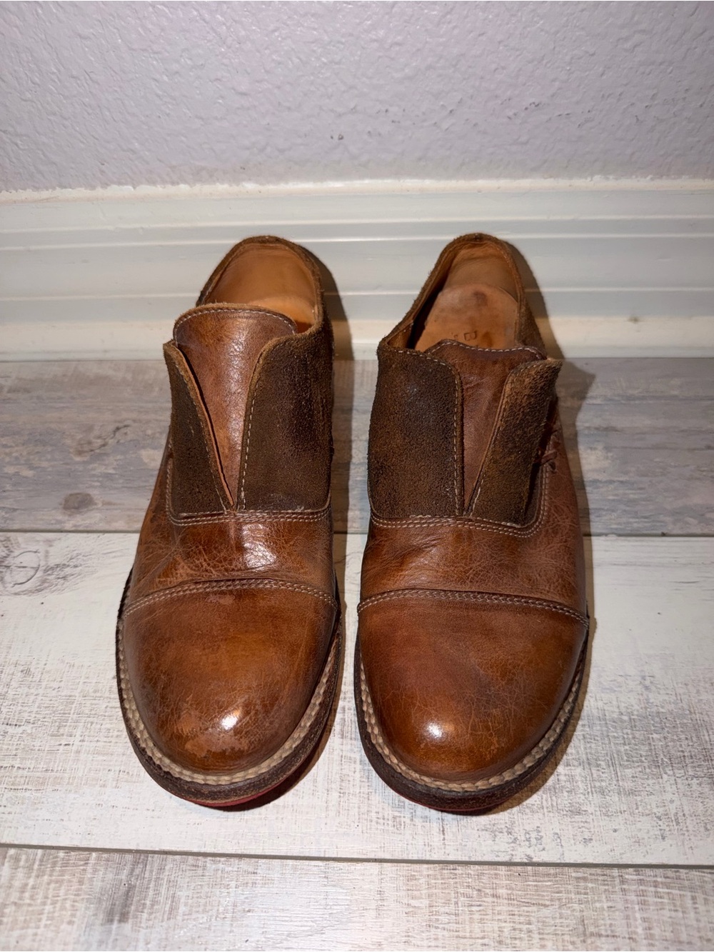 Bed Stu “Rose” Tan Leather Loafers/Shoes 7
